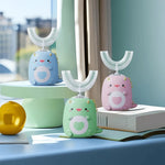 Children’s Electric Toothbrush 360° Cleaning Dinosaur Design Silicone