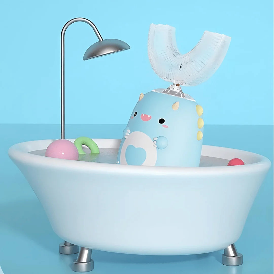 Children’s Electric Toothbrush 360° Cleaning Dinosaur Design Silicone