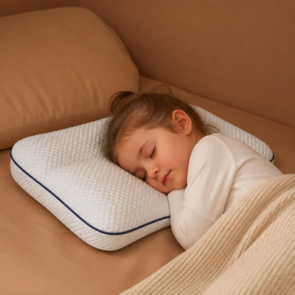 Children’s Pillow Memory Foam Ergonomic Neck Support & Breathable Surface