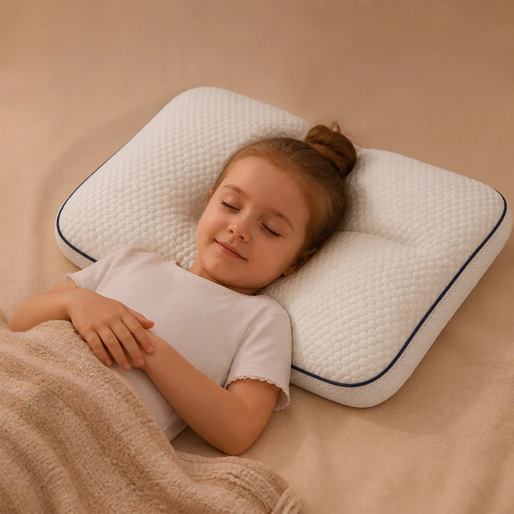Children’s Pillow Memory Foam Ergonomic Neck Support & Breathable Surface