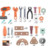 Children’s Tool Set Pretend-Play Building Tools ABS Plastic