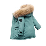 Children’s Winter Coat Thick Padded Fur Trim