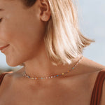 Choker Necklace Multicolor Resin Beads Adjustable Fit