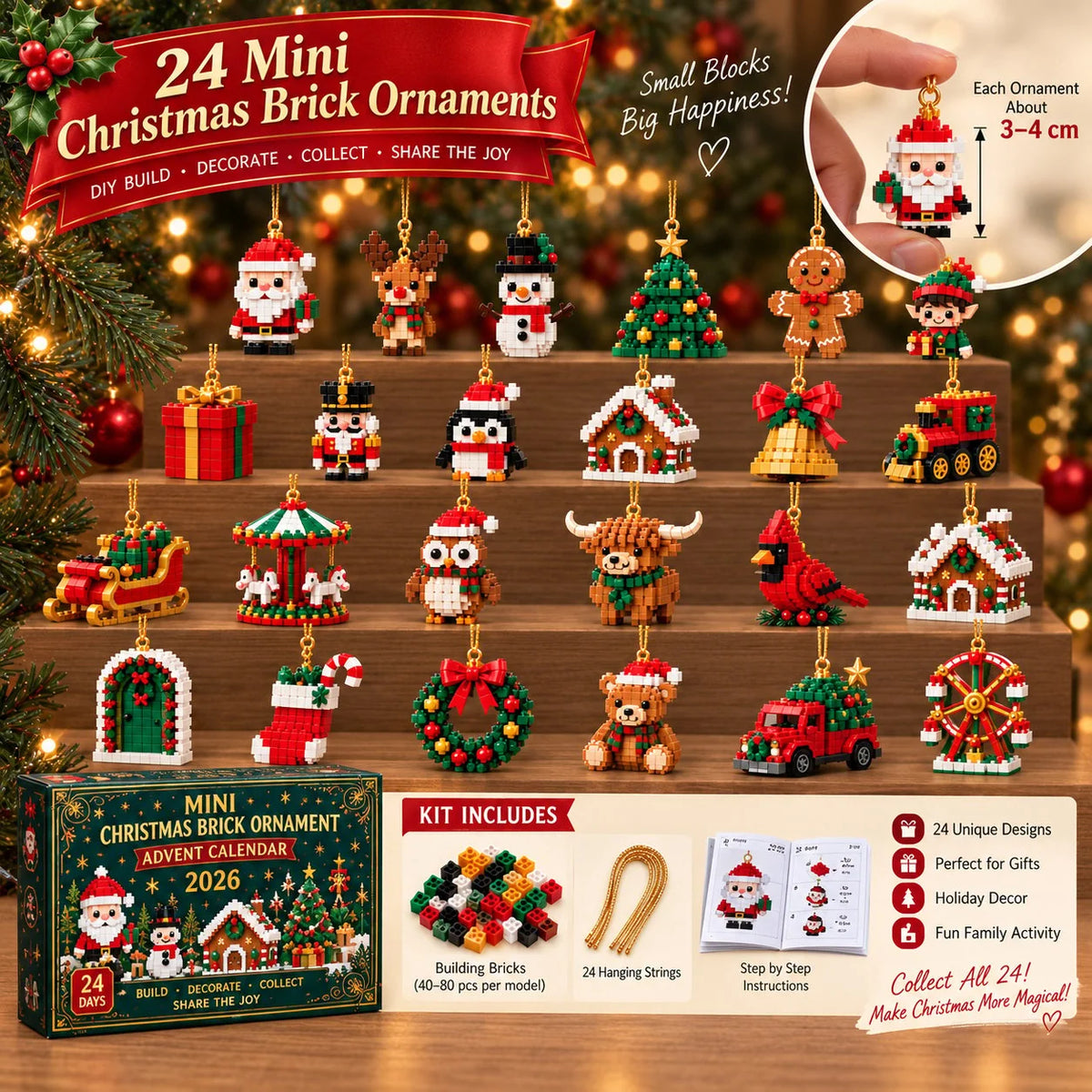 Christmas Advent Calendar 24 Mini Building Sets