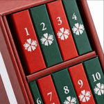 Christmas Advent Calendar 24 Miniature Book Ornaments Reusable