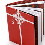 Christmas Advent Calendar 24 Miniature Book Ornaments Reusable