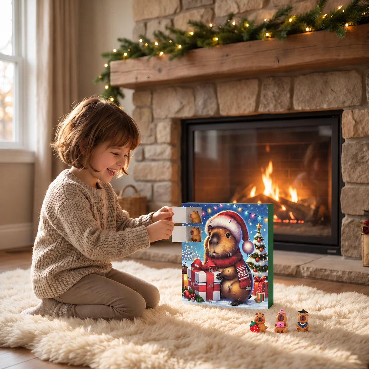 Christmas Advent Calendar Capybara Figures 24-Day Countdown
