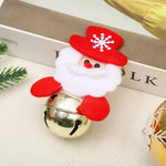 Christmas Bell Ornament Santa Motif Durable Color-Retentive Finish
