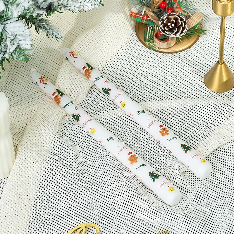 Christmas Candle Festive Motifs & Assorted Colors