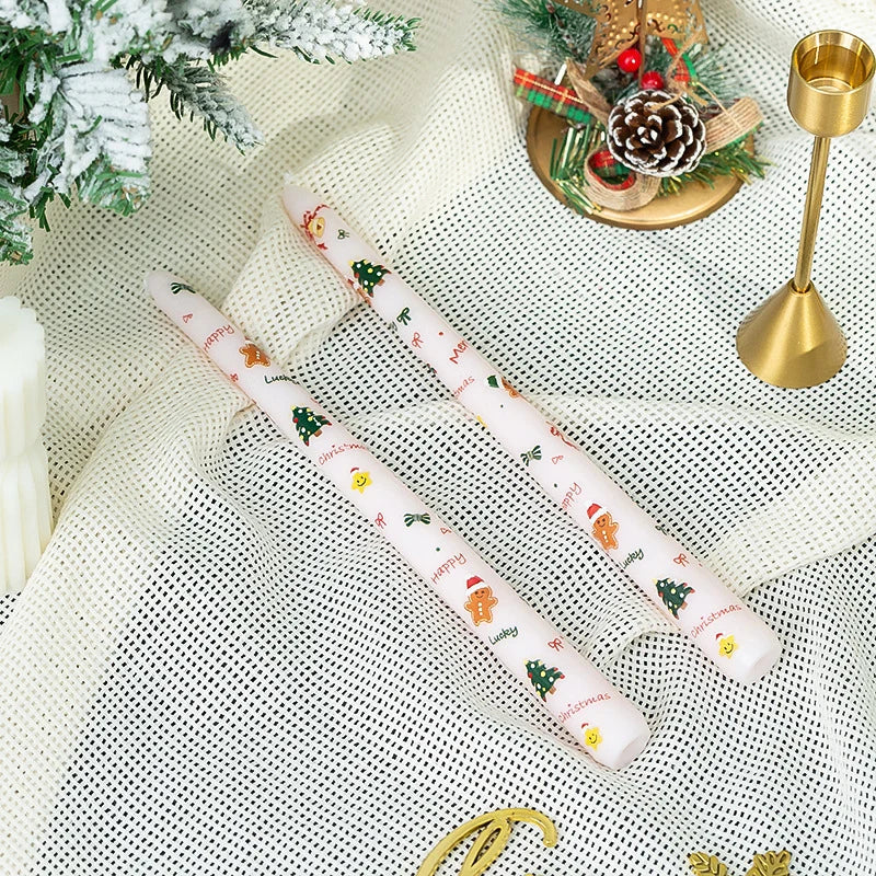Christmas Candle Festive Motifs & Assorted Colors