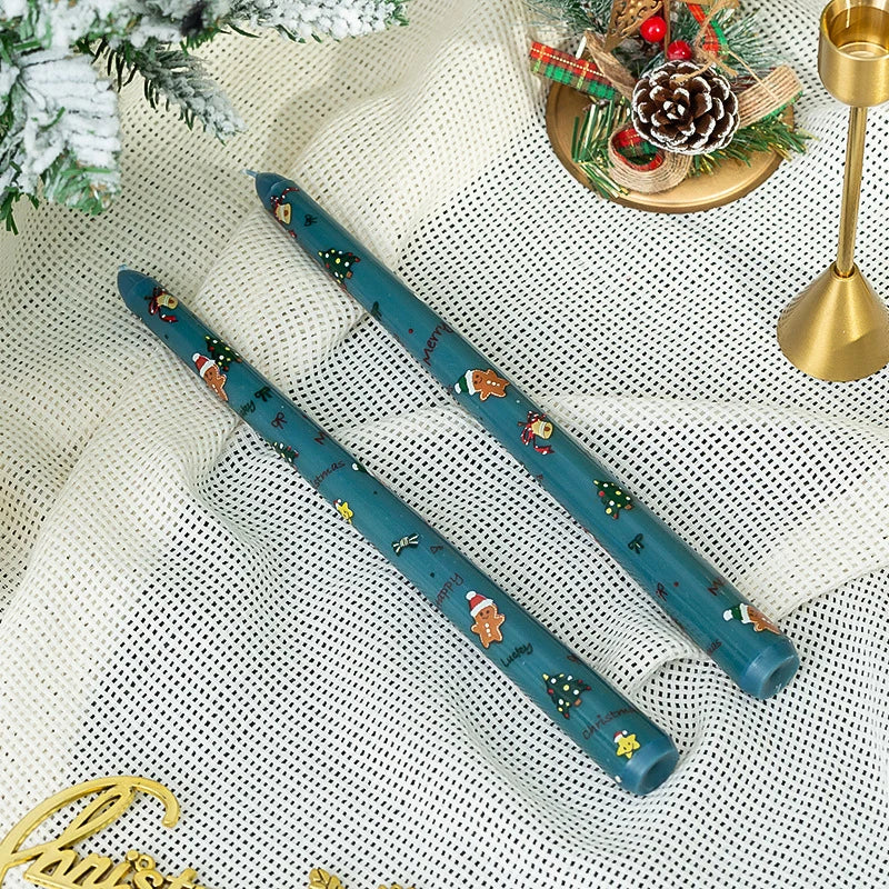 Christmas Candle Festive Motifs & Assorted Colors