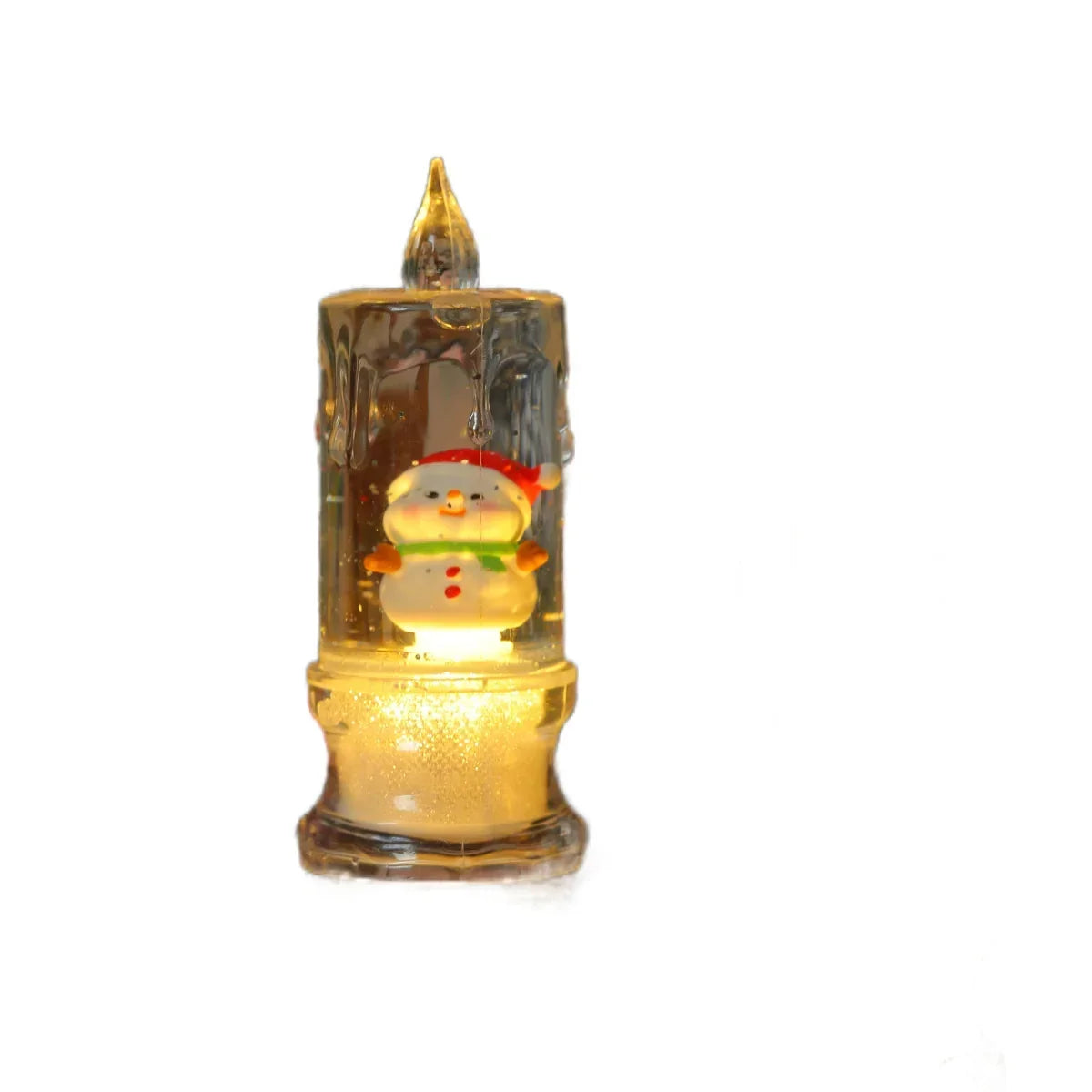 Christmas Candle Figurine Warm LED Battery-Free