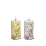 Christmas Candle Santa Motif Fine Wax Even Burn