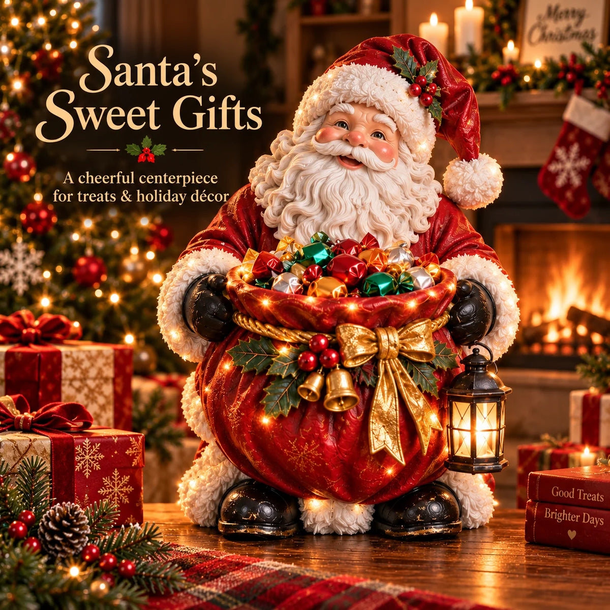 Christmas Candy Bowl Lighted Holiday Character Design