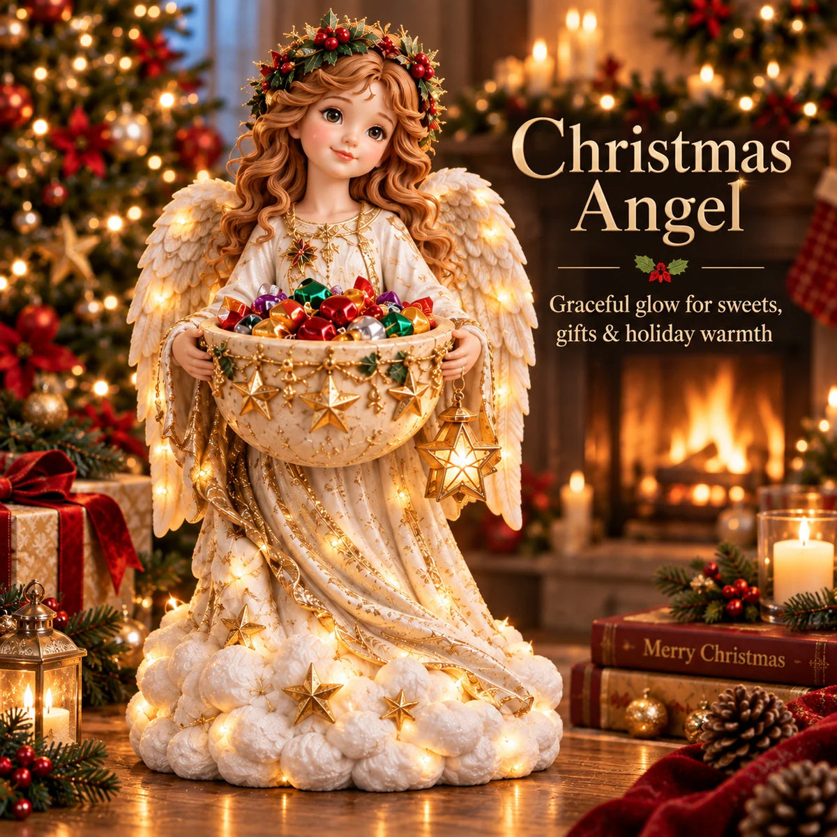 Christmas Candy Bowl Lighted Holiday Character Design