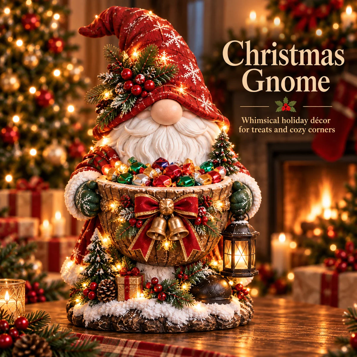 Christmas Candy Bowl Lighted Holiday Character Design