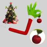 Christmas Centerpiece Plush Green Faux Fur Hand