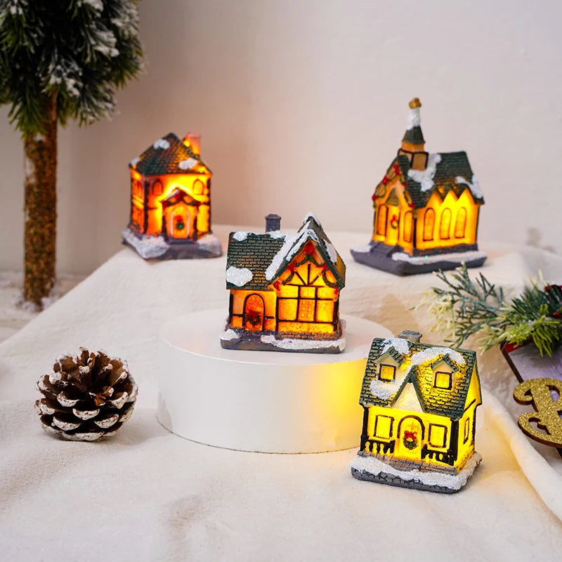 Christmas Decoration Figure LED-Lit Weatherproof Polyresin