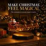 Christmas Decoration Magnetic Levitation Four-Reindeer Sleigh Illuminated Base