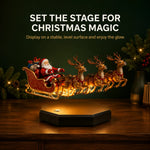 Christmas Decoration Magnetic Levitation Four-Reindeer Sleigh Illuminated Base