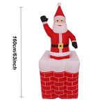 Christmas Decoration Santa Peeking Chimney Weather-Resistant Indoor & Outdoor