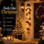 Christmas Door Decoration Illuminated Vertical Design Warm White Light 47.2 Inch tall