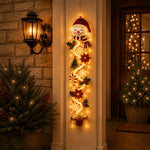 Christmas Door Decoration Illuminated Vertical Design Warm White Light 47.2 Inch tall