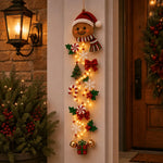Christmas Door Decoration Illuminated Vertical Design Warm White Light 47.2 Inch tall