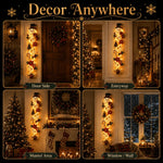 Christmas Door Decoration Illuminated Vertical Design Warm White Light 47.2 Inch tall