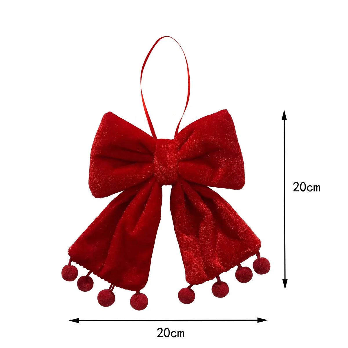 Christmas Door Hanger Soft Velvet Pom-Poms