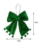 Christmas Door Hanger Soft Velvet Pom-Poms