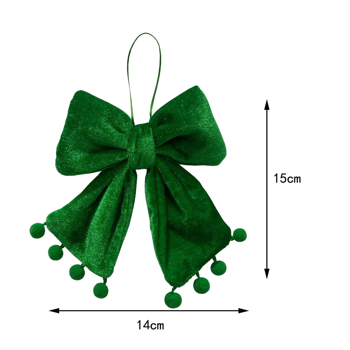 Christmas Door Hanger Soft Velvet Pom-Poms