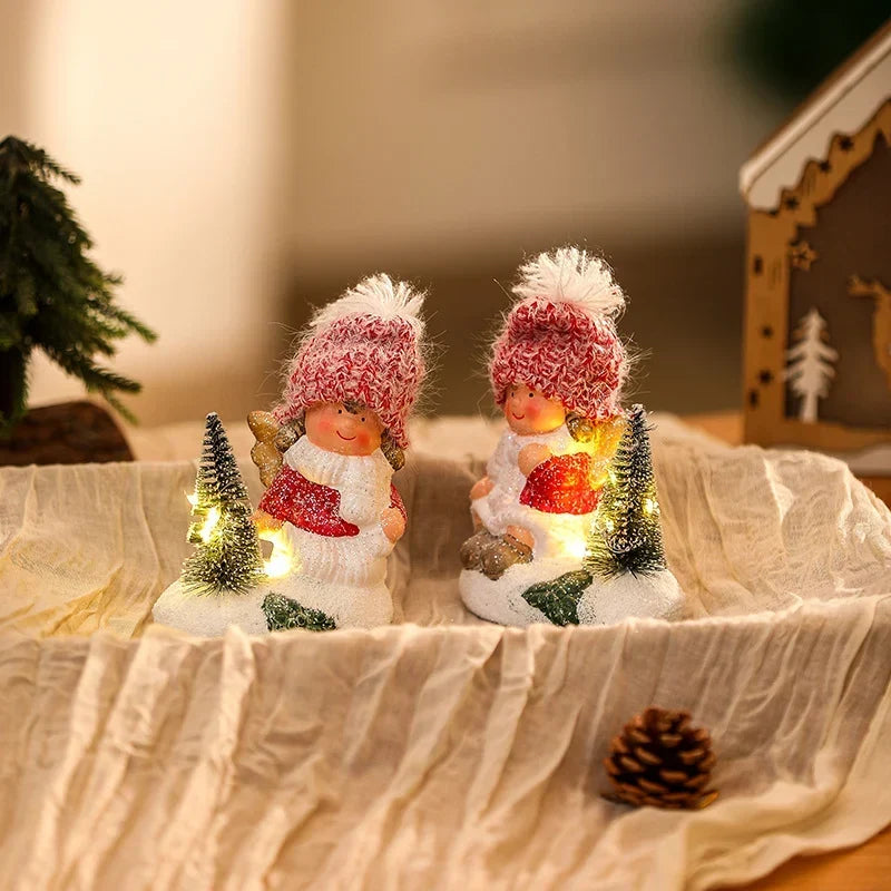 Christmas Figurine Ceramic Integrated LED
