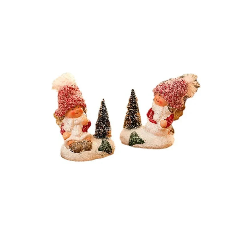 Christmas Figurine Ceramic Integrated LED