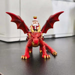 Christmas Figurine Durable Polyresin Santa On Dragon
