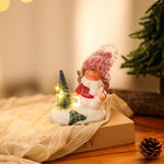 Christmas Figurine LED-Lit Ceramic Compact