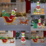 Christmas Garden Decoration LED-Lit Weather-Resistant with Ground Stakes