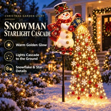 Christmas Garden Light Stakes Solar-Powered Cascading LED Lights