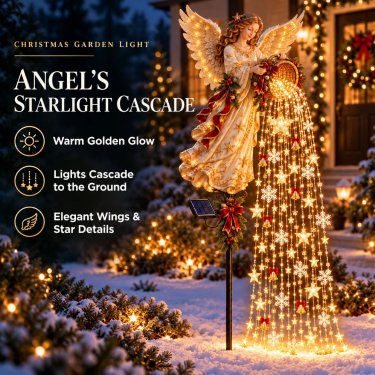 Christmas Garden Light Stakes Solar-Powered Cascading LED Lights