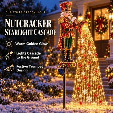 Christmas Garden Light Stakes Solar-Powered Cascading LED Lights