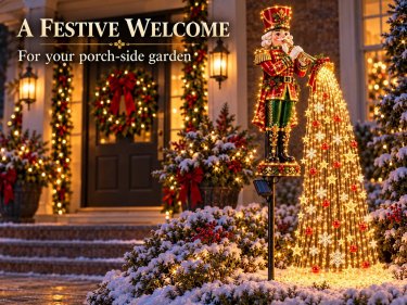 Christmas Garden Light Stakes Solar-Powered Cascading LED Lights