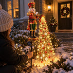 Christmas Garden Light Stakes Solar-Powered Cascading LED Lights