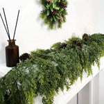 Christmas Garland Artificial Cedar 71-Inch Flexible Branches