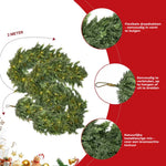 Christmas Garland Artificial Cedar Warm White LED Lights