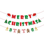 Christmas Garland Glittering Letters Sturdy Cardboard Indoor & Outdoor