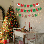 Christmas Garland Glittering Letters Sturdy Cardboard Indoor & Outdoor