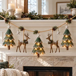 Christmas Garland Illuminated Woodland Deer 31.5 Inch