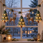 Christmas Garland Illuminated Woodland Deer 31.5 Inch
