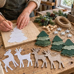Christmas Garland Illuminated Woodland Deer 31.5 Inch
