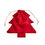 Christmas Gift Bag Tree Shape Durable Fabric Drawstring Closure
